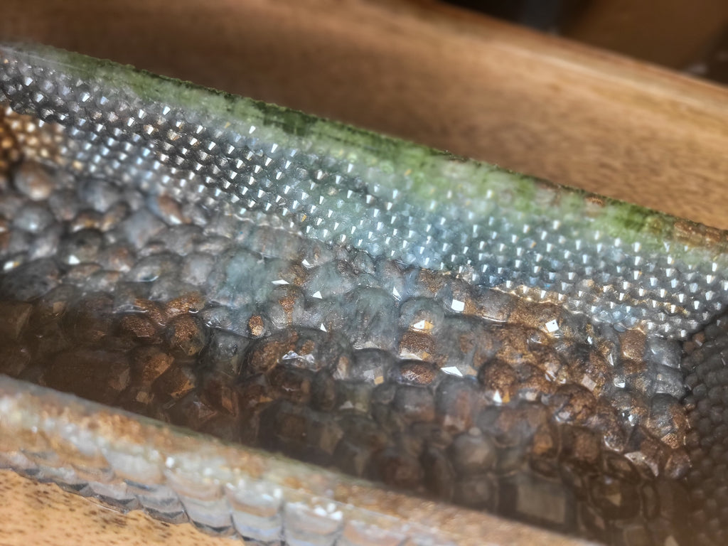 Retro 60s inspired Resin Art Storage Box – Textured Butterfly Design | Handmade Trinket & Keepsake Box